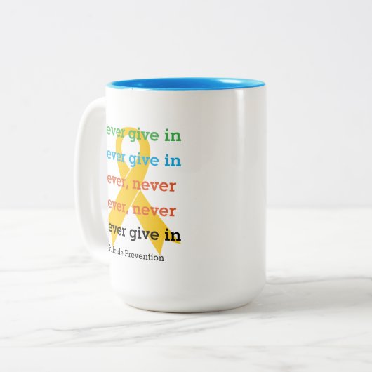 チャーチ与えルには感動的ない引用文 ツートーンマグカップ (正面左)