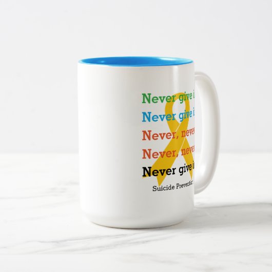 チャーチ与えルには感動的ない引用文 ツートーンマグカップ (正面右)