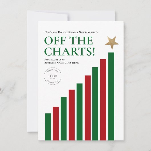 チャートからファイナンス業界の新年の喜び シーズンカード (正面)