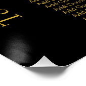 チャートを着席した後、ブラック&金ゴールドが幸せに ポスター (コーナー)