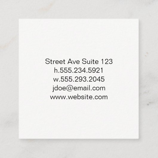 チャートアイコン スクエア名刺 (裏面)