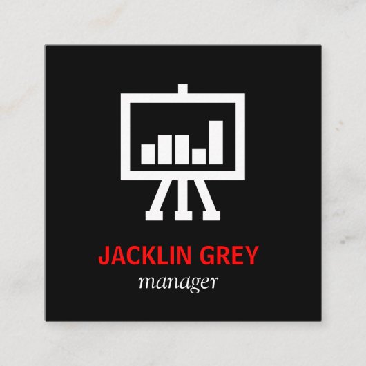 チャートアイコン スクエア名刺 (正面)