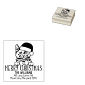 チャートルクスキャット差出人住所クリスマス ラバースタンプ (押印)