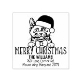 チャートルクスキャット差出人住所クリスマス ラバースタンプ (インプリント)