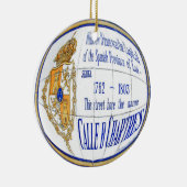 チャートルタイルラウンド セラミックオーナメント (右)