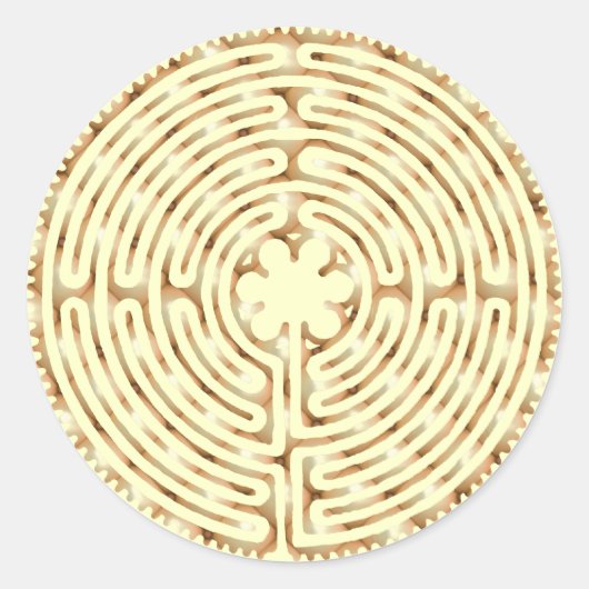 チャートルラビリンスパールステッカー ラウンドシール (正面)
