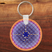 チャートルラビリンスパールライトパスキーチェーン キーホルダー (正面)