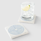 チャートルラビリンスブルー ストーンコースター (横)