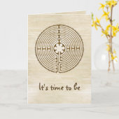 チャートルラビリンス – スピリチュアルシンボルアンティーク1 カード (黄色い花)