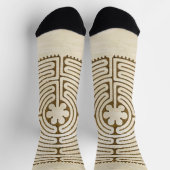 チャートルラビリンス – スピリチュアルシンボルアンティーク1 ソックス (上部)