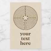 チャートルラビリンス – スピリチュアルシンボルアンティーク1 フードラベル (シングルラベル)