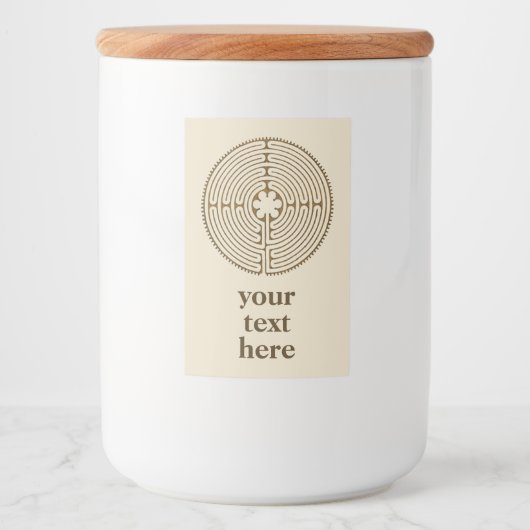 チャートルラビリンス – スピリチュアルシンボルアンティーク1 フードラベル (正面)