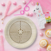 チャートルラビリンス – スピリチュアルシンボルアンティーク1 ペーパープレート (パーティー)