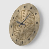 チャートルラビリンス – スピリチュアルシンボルアンティーク1 ラージ壁時計 (傾斜)