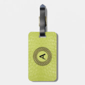 チャートルーズオストリッチスキンルックカスタムラゲッジタージュ ラゲッジタグ (裏面縦)