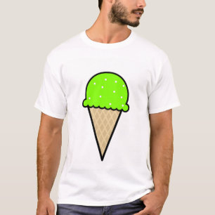 チャートルーズネオングリーンアイスクリームコーン Tシャツ