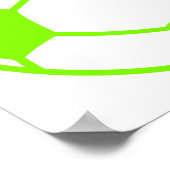 チャートルーズネオングリーンサッカーボール ポスター (角)