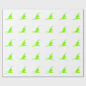 チャートルーズネオングリーンスノースキー ラッピングペーパー (フラット)