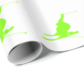 チャートルーズネオングリーンスノースキー ラッピングペーパー (ロールコーナー)