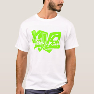 チャートルーズネオングリーンラブグラフィティ Tシャツ