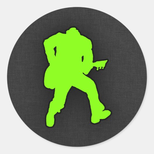 チャートルーズネオングリーンロッカー ラウンドシール (正面)