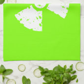 チャートルーズネオングリーン放射性シンボル キッチンタオル (折り畳み)