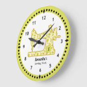 チャートルーズペイズリー裁縫機大時計 ラージ壁時計 (傾斜)