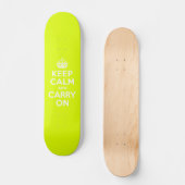 チャートルーズKeep Calm and Carry On スケートボード (正面)