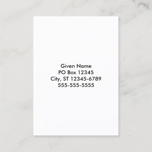 チャートレイズイエロージンガム空白の 名刺 (裏面)