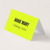 チャートレイズイエローネオンカラフルブライトスタイリッシュ 名刺 (正面)