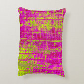 チャートレイズキスピンクとグリーン抽象芸術 アクセントクッション (裏面(縦))