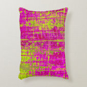 チャートレイズキスピンクとグリーン抽象芸術 アクセントクッション (正面(垂直))