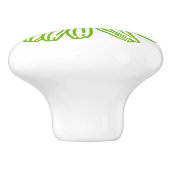 チャートレイズグリーンデイジープリントヒッパイフラワープリント セラミックノブ (側面)