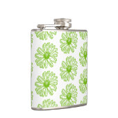 チャートレイズグリーンデイジープリントヒッパイフラワープリント フラスク (右)
