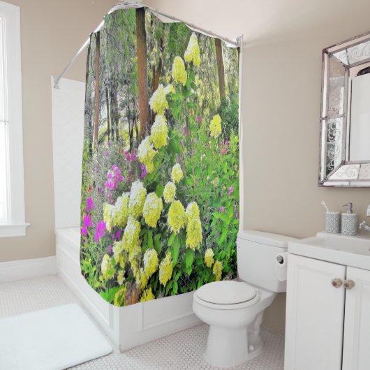チャートレイズグリーンライムライトアジデンジアガーデン シャワーカーテン (インサイチュ)