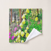 チャートレイズグリーンライムライトアジデンジアガーデン バスタオルセット (ウォッシュタオル)