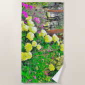 チャートレイズグリーンライムライトアジデンジアガーデン ビーチタオル (正面)