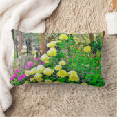 チャートレイズグリーンライムライトアジデンジアガーデン ランバークッション (ブランケット)