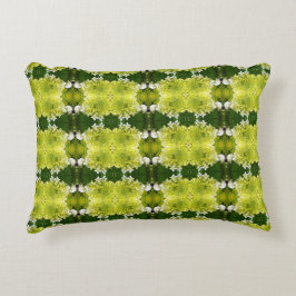 チャートレイズグリーン抽象芸術アジサイ開花パターン アクセントクッション