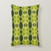 チャートレイズグリーン抽象芸術アジサイ開花パターン アクセントクッション (正面(垂直))