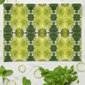 チャートレイズグリーン抽象芸術アジサイ開花パターン キッチンタオル (折り畳み)