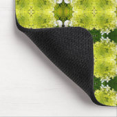 チャートレイズグリーン抽象芸術アジサイ開花パターン マウスパッド (コーナー)