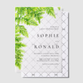 チャートレイズグリーン離れファーンズウッドラ結婚ンド ベラム紙招待状 (オフセット (招待状))