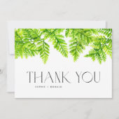 チャートレイズグリーン離れファーンズガーランド結婚ズ サンキューカード (正面)