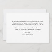 チャートレイズグリーン離れファーンズガーランド結婚ズ サンキューカード (裏面)