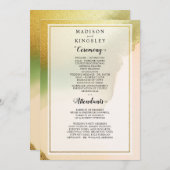 チャートレイズファブ抽象芸術アメージング結婚式 プログラム (正面/裏面)