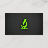 チャートレイズ、ネオン緑色顕微鏡 名刺 (裏面)