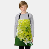 チャートレエレガントーズグリーンライムライトアジサイ エプロン (着用した状態)