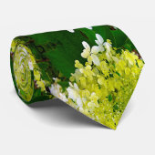 チャートレエレガントーズグリーンライムライトアジサイ ネクタイ (ロール)