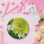 チャートレエレガントーズグリーンライムライトアジサイ ペーパープレート (パーティー)